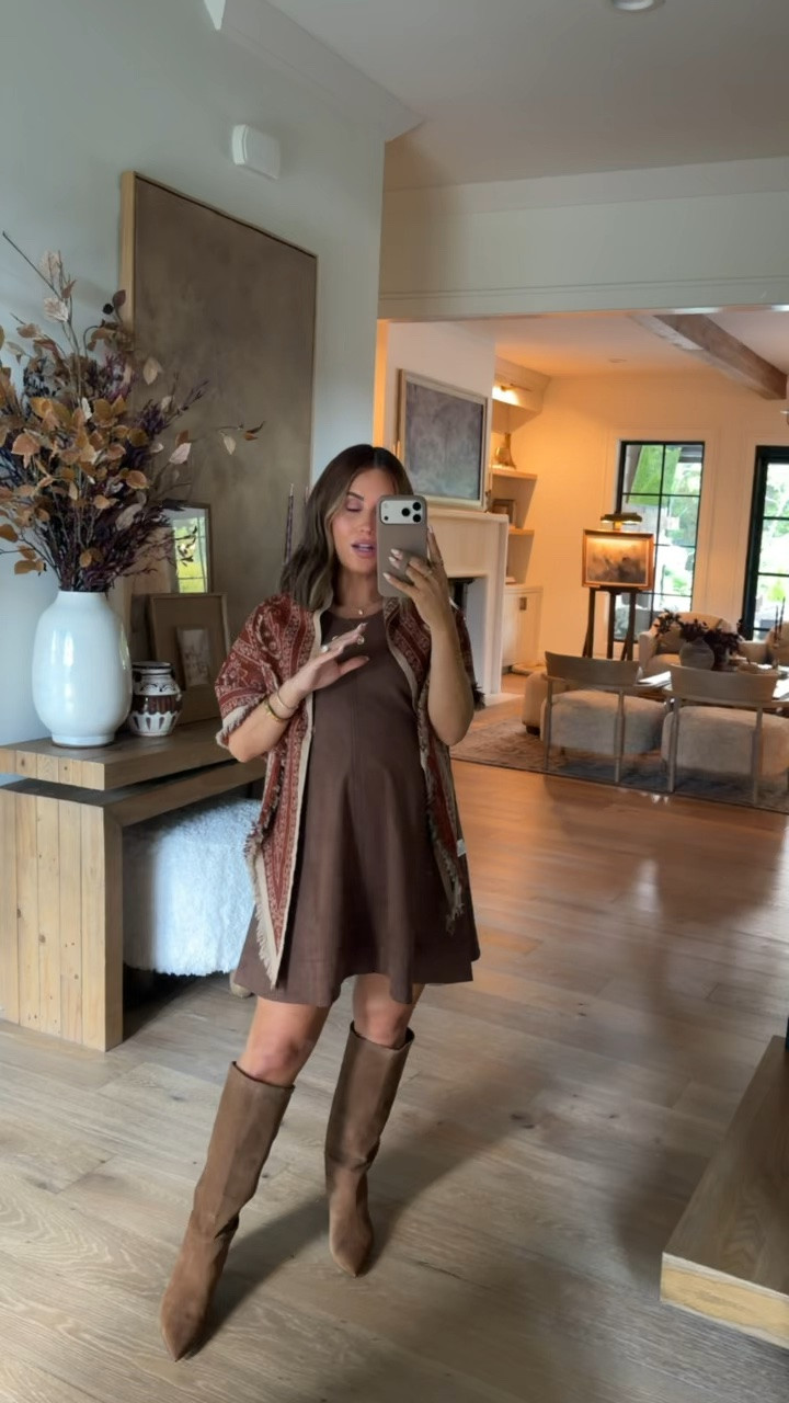 Wearing xs petite in suede mini dress + paisley scarf is one size! Boots run tts (I have the taupe suede color). 

Fall dressing with Anthropologie 🤎 Sharing some of my favorite looks for the season, including elevated looks and statement pieces for fall. In love with all rich tones, textures & trends for this season!

#LTKPetite #LTKSeasonal #LTKootd