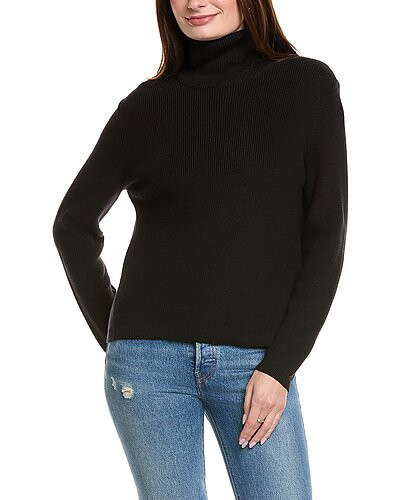 Shaker Turtleneck Cashmere-Blend Sweater | Rue La La