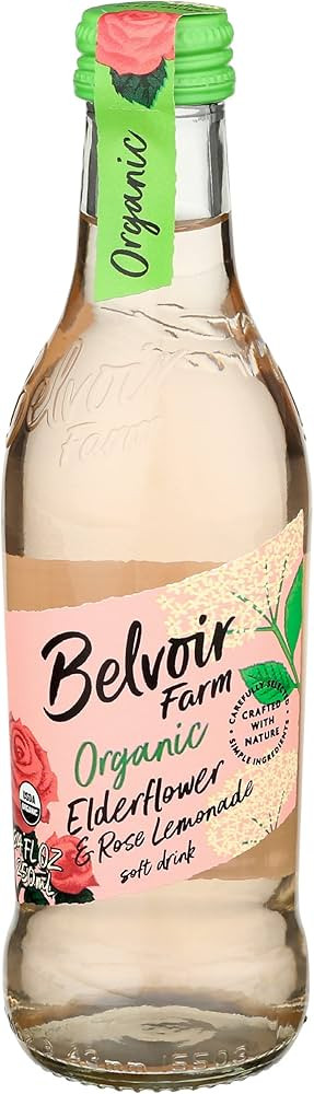 Belvoir Organic Elderflower Rose Lemonade, 8.4 FZ | Amazon (US)
