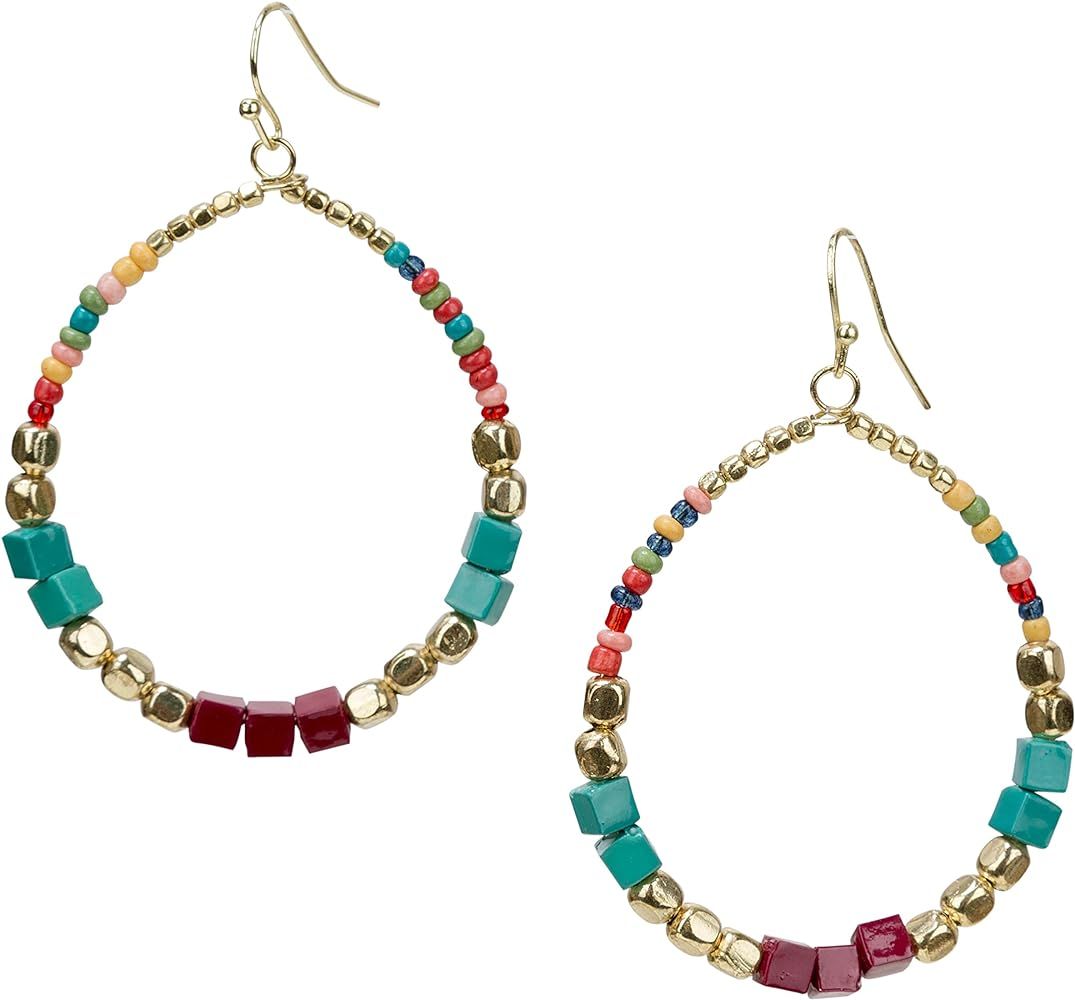 Boho Dangle Earrings Tear Drop Multi Color | SPUNKYsoul Collection | Amazon (US)