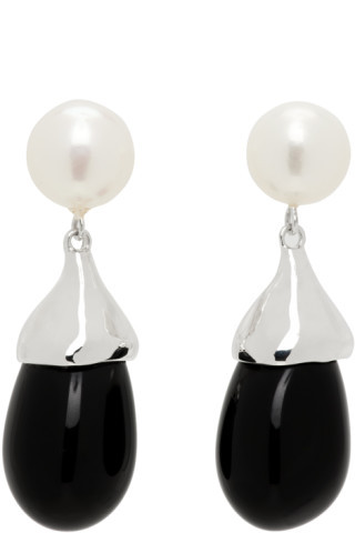 Sophie Buhai - Silver & Black Audrey Earrings | SSENSE