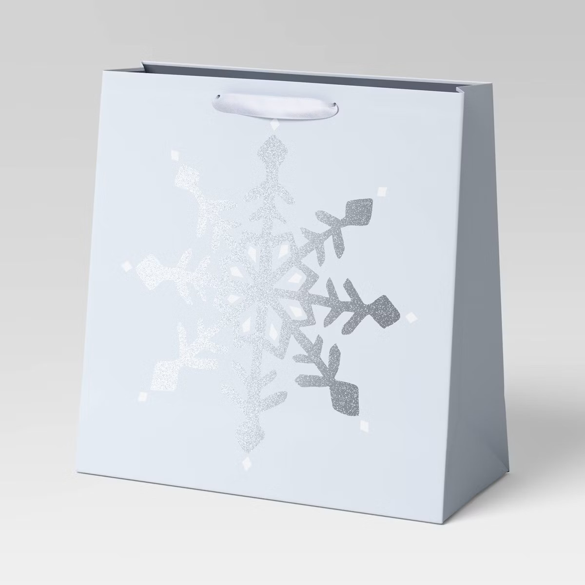 Snowflake on Blue Large Square Christmas Gift Bag - Wondershop™ | Target