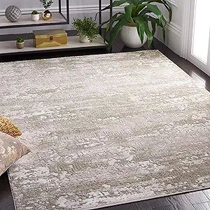 SAFAVIEH Meadow Collection Area Rug - 5'3" x 7'6", Beige & Sage, Modern Abstract Design, Non-Shed... | Amazon (US)