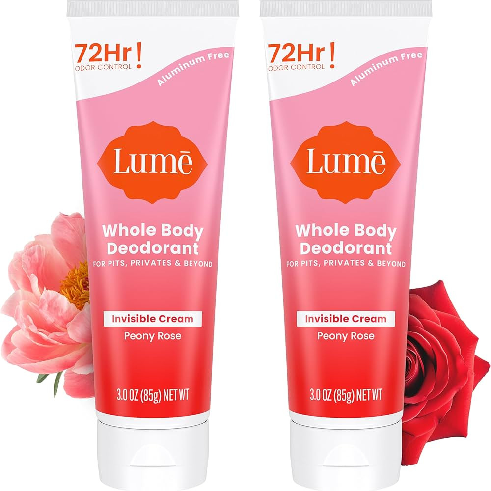 Lume Whole Body Deodorant - Invisible Cream Tube - 72 Hour Odor Control - Aluminum Free, Baking S... | Amazon (US)