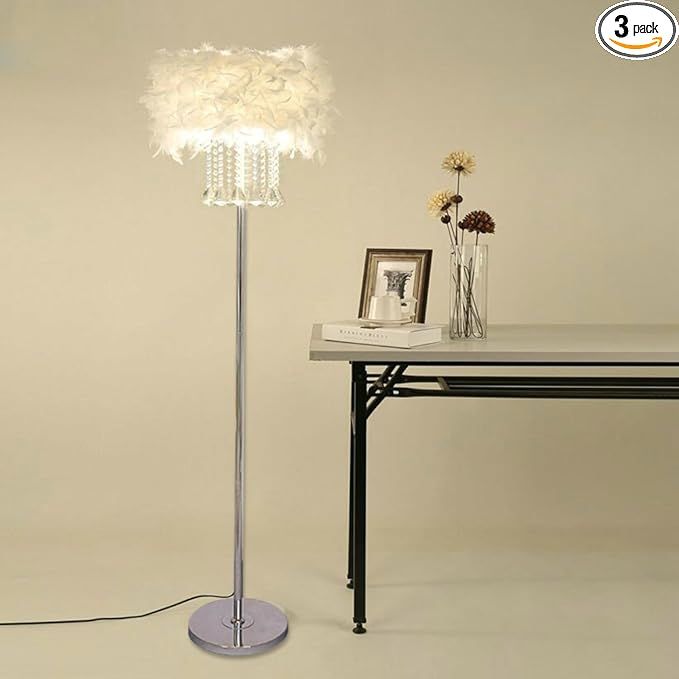 Hsyile Lighting KU300180 Modern and Simple Crystal Floor Lamp Home Lighting for Living Room Bedro... | Amazon (US)