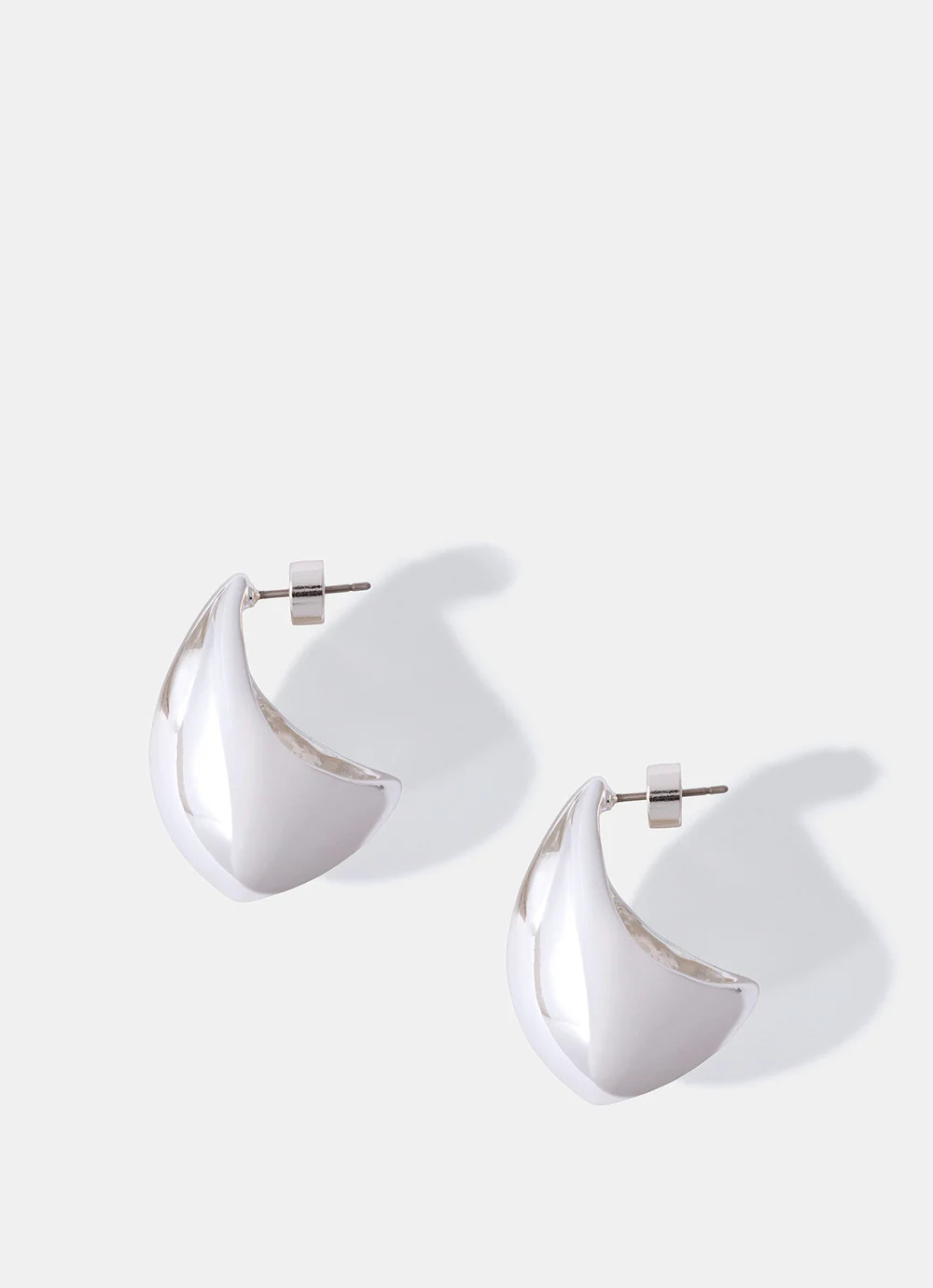 Silver Tone Statement Teardrop Earrings | Mint Velvet