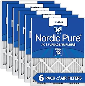 Nordic Pure 15x20x1 MERV 12 Pleated AC Furnace Air Filters 6 Pack | Amazon (US)