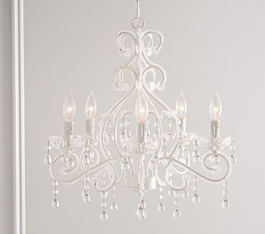 White Lydia Chandelier | Pottery Barn Kids