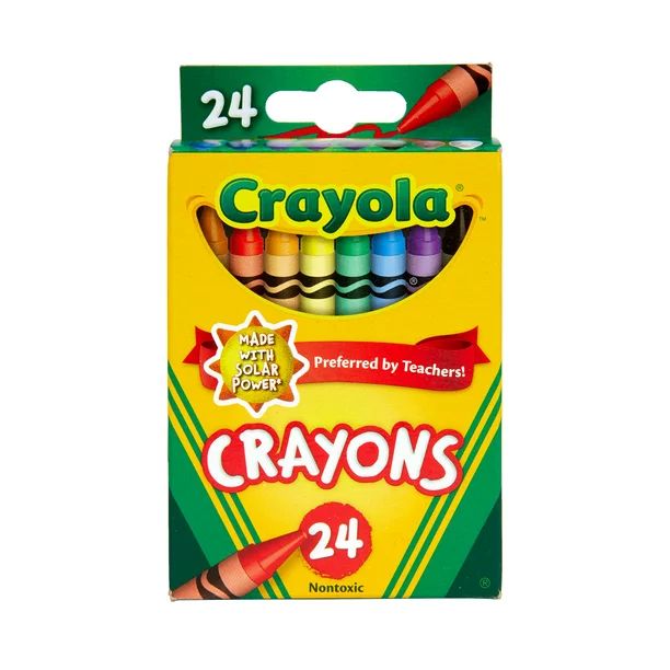 Crayola Classic Crayons, Assorted Colors, Back to School, 24 Count | Walmart (US)