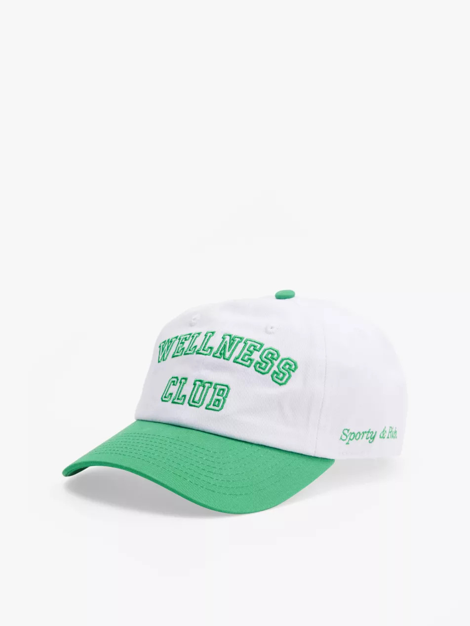 Curved peak embroidered branding cotton-twill cap | Selfridges