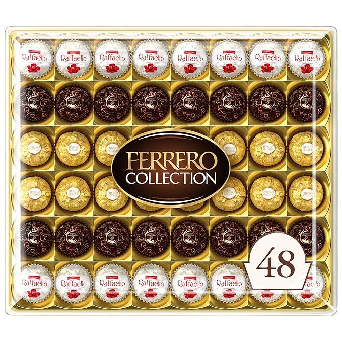 Ferrero Collection, 48 Count, Premium Gourmet Assorted Hazelnut Milk Chocolate, Dark Chocolate an... | Amazon (US)