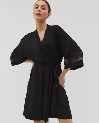 Robe With Lace | SOMA