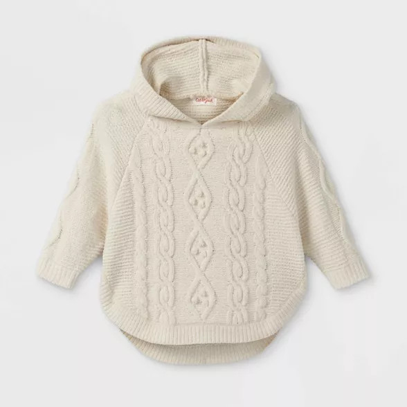Toddler Girls' Knit Pullover Sweater - Cat & Jack™ Cream | Target