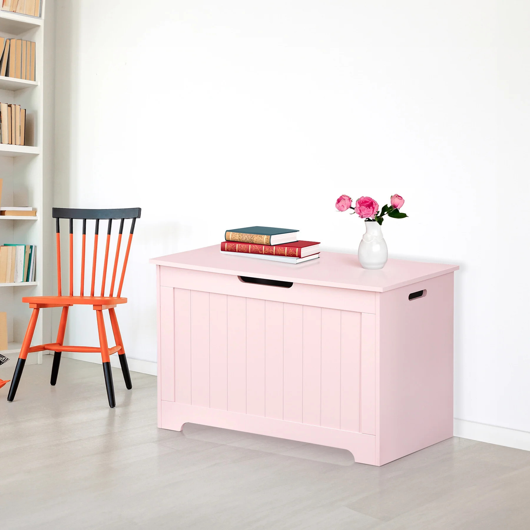 HomGarden 150L Child Wood Toy Storage Chest Pink | Walmart (US)