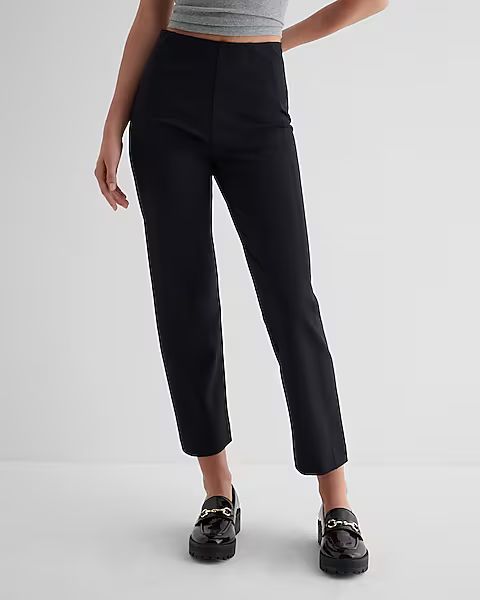 Columnist High Waisted Body Contour Knit Ankle Pant | Express