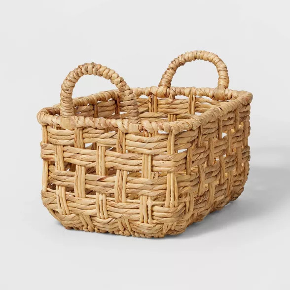 Rectangular Twisted Open Checkered Weave Basket - Brightroom™ | Target