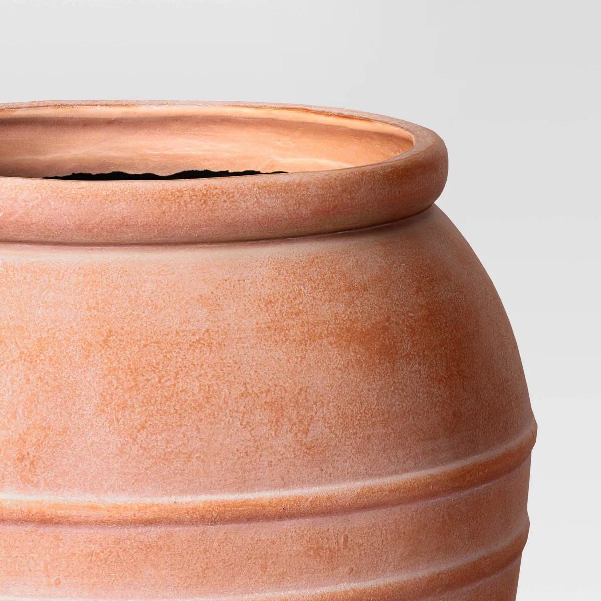 Classic Ribbed Composite Indoor Outdoor Planter Pot Terracotta Pink - Threshold™ | Target