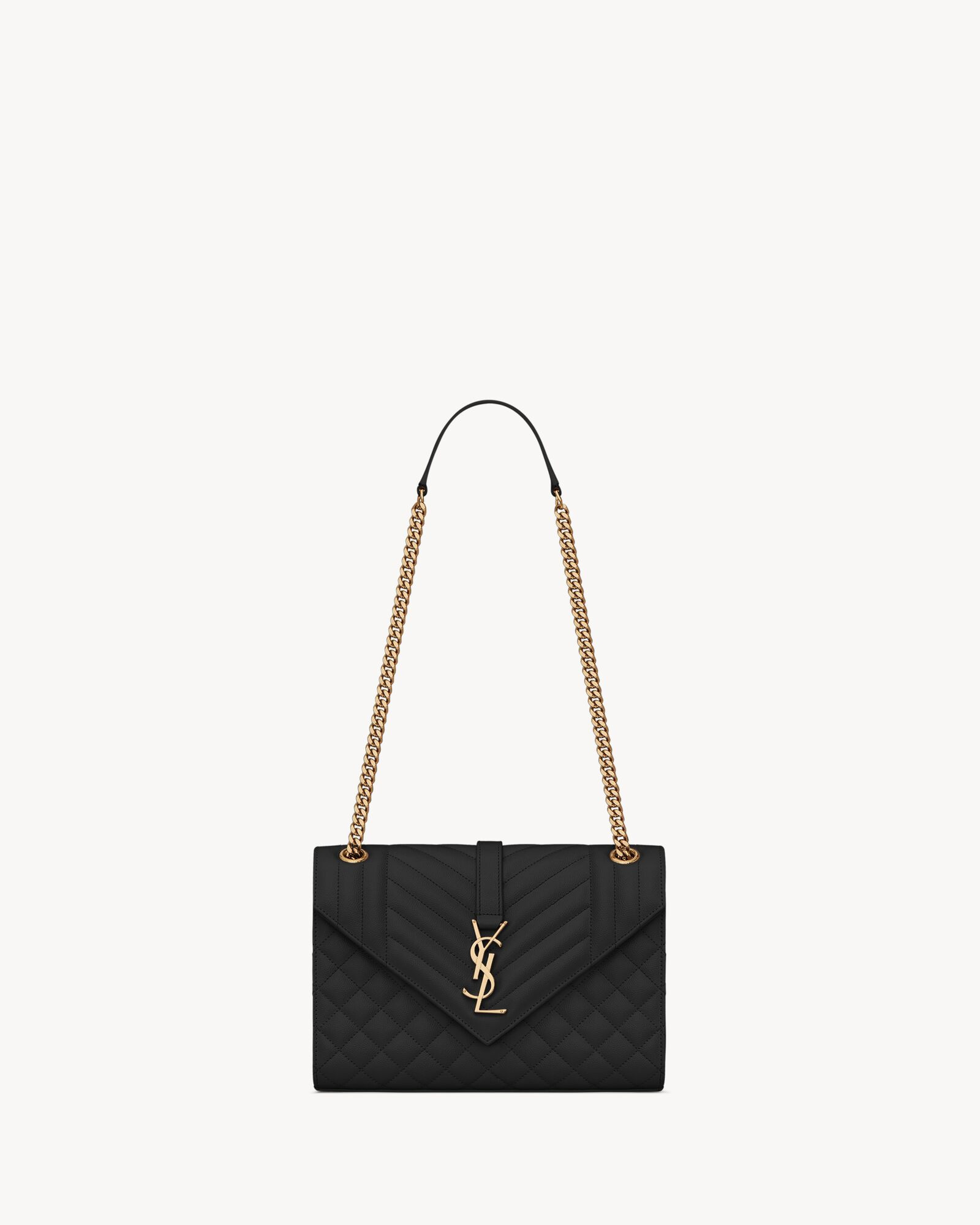 envelope medium in quilted grain de poudre embossed leather | Saint Laurent Inc. (Global)