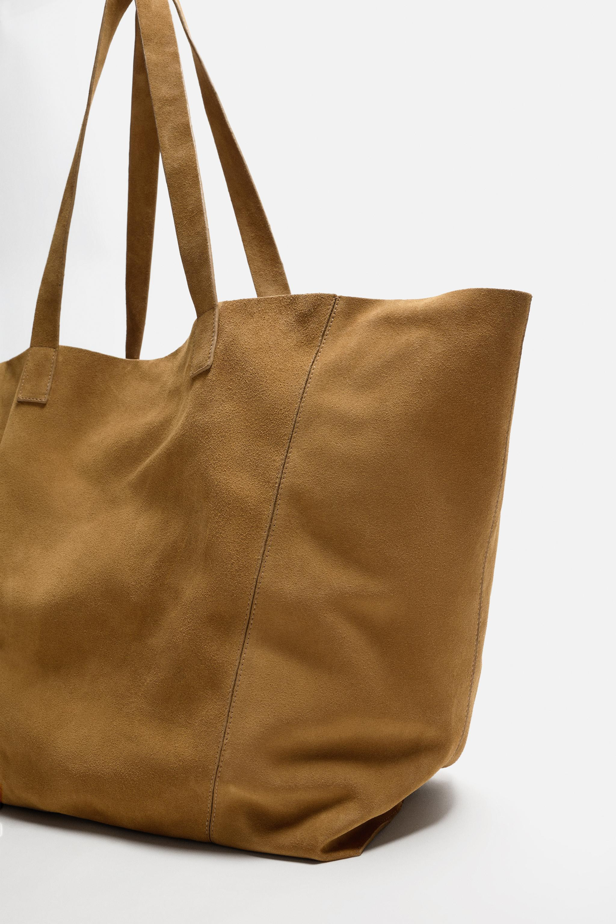 LEATHER SHOPPER BAG | Zara US