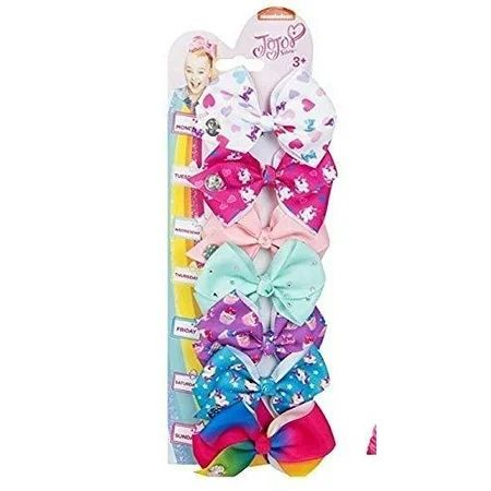 JoJo Siwa Bows 7 days Jojo Bow 8 cm with Unicorn and Rainbow pattern - Beautiful Hair Accessories -  | Walmart (US)