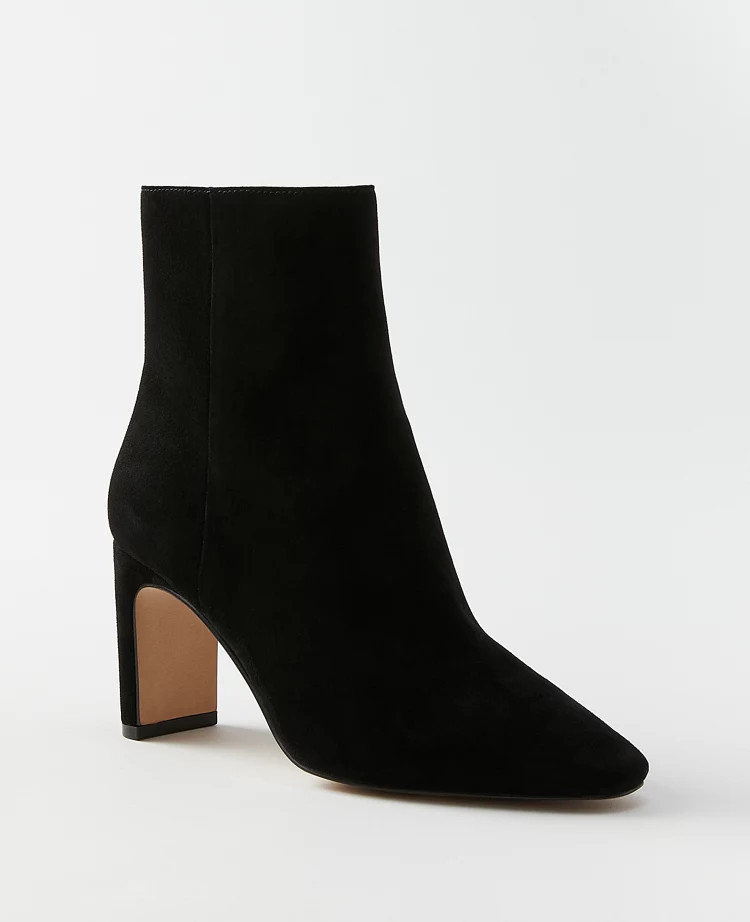 Blade High Heel Suede Booties | Ann Taylor (US)