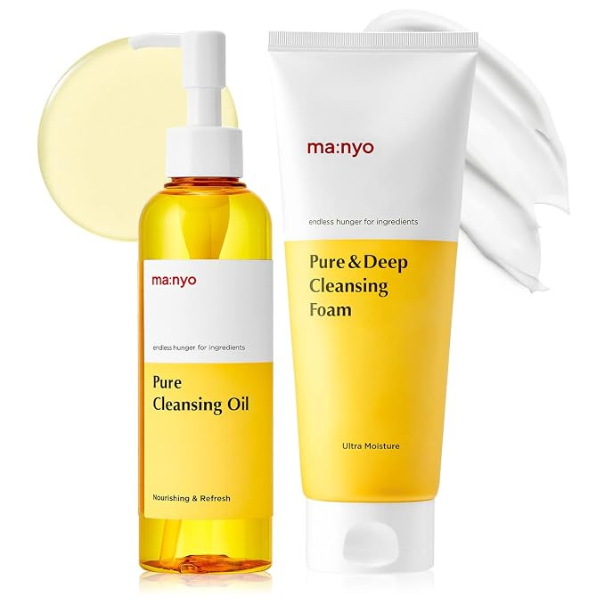 MANYO Best Double Cleansing Duo, Pure Cleansing Oil 6.76 fl oz (200ml), Pure & Deep Cleansing Foa... | Amazon (US)