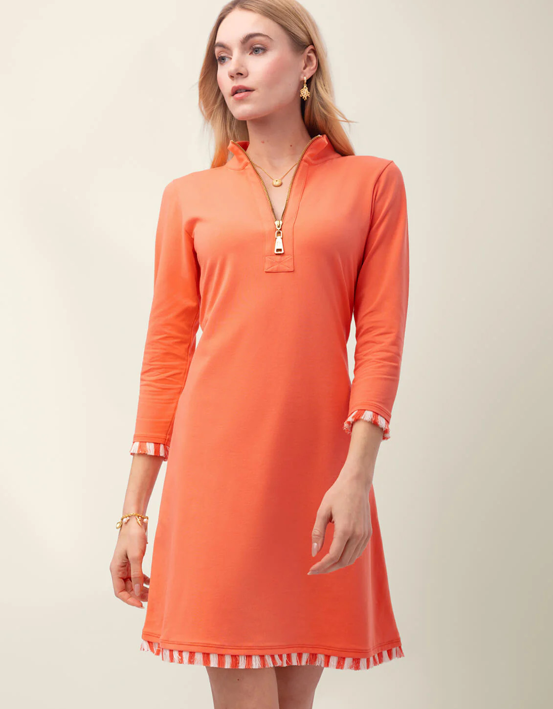 Nora Fringe Dress Emberglow | Spartina 449