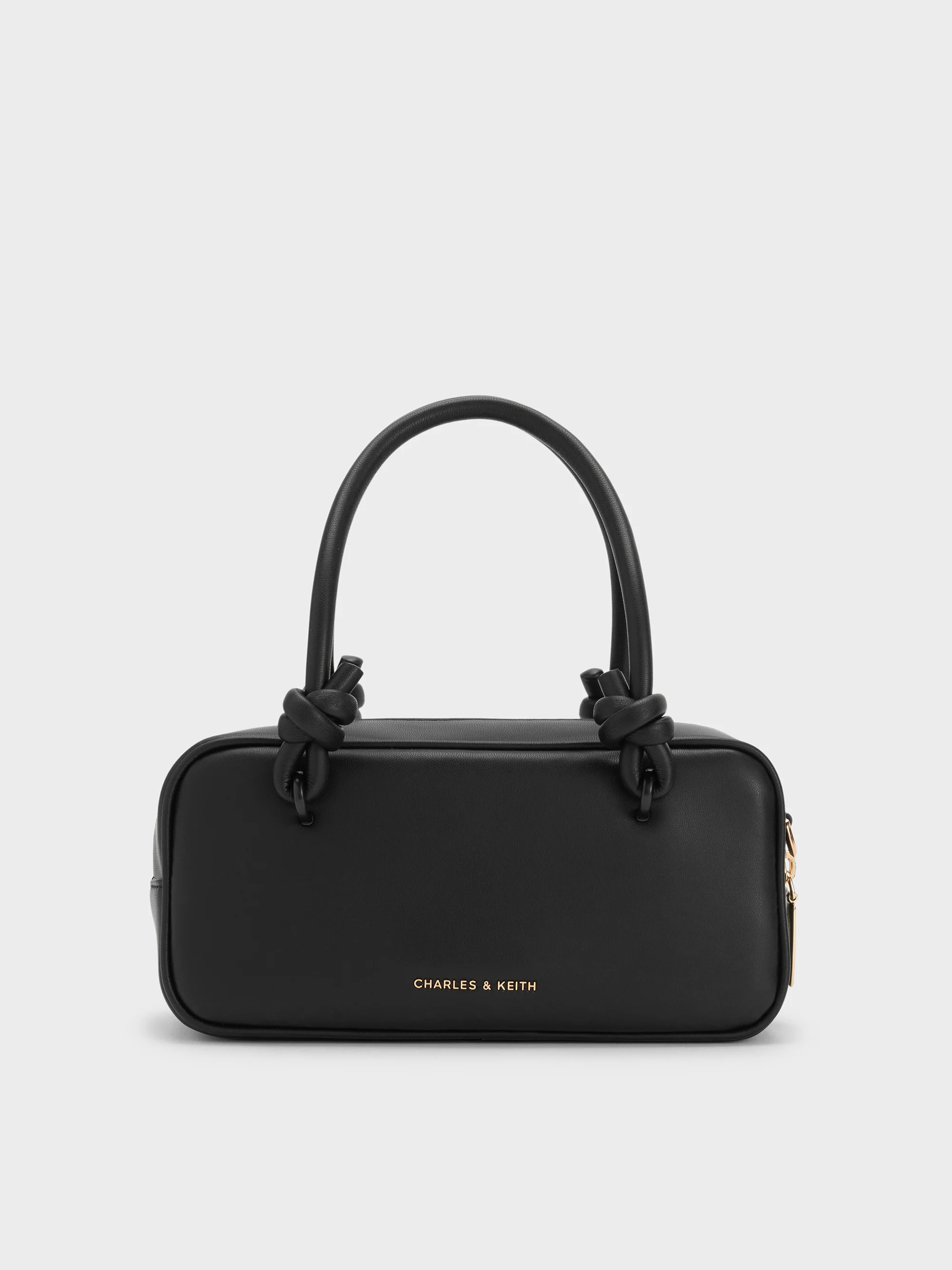 Black Sammie Knotted-Handle Boxy Bag | CHARLES & KEITH UK | Charles & Keith UK