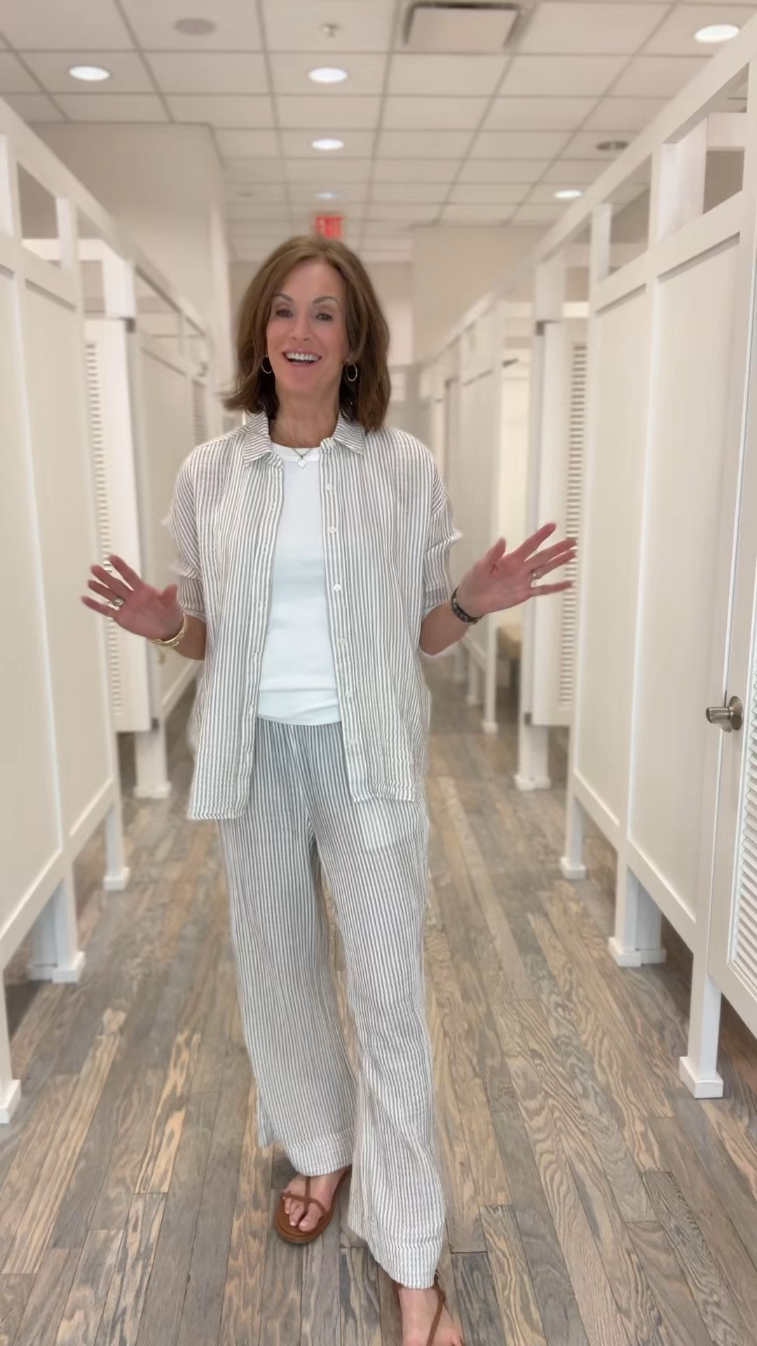 Vacation style! 

Gauze shirt - medium 
Gauze pants - large 
Tank - XL

Beach style
Tropical vacation 

#LTKSwim #LTKTravel #LTKMidsize