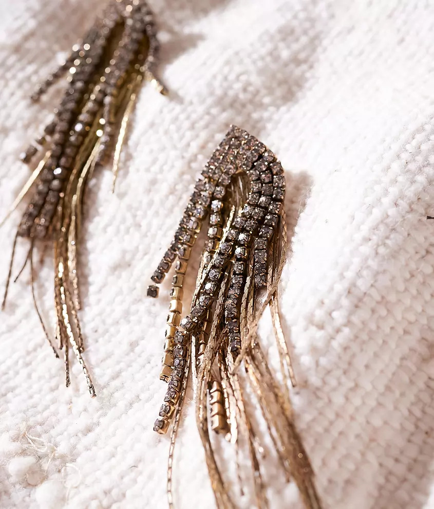 Glitz & Chain Fringe Earring | Buckle