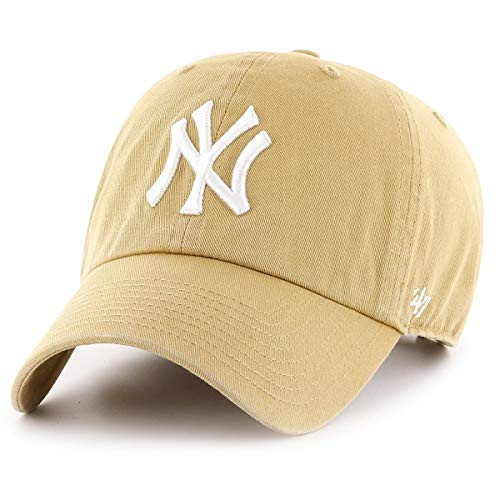 47 Brand Adjustable Cap - Clean UP New York Yankees Old Gold | Amazon (UK)
