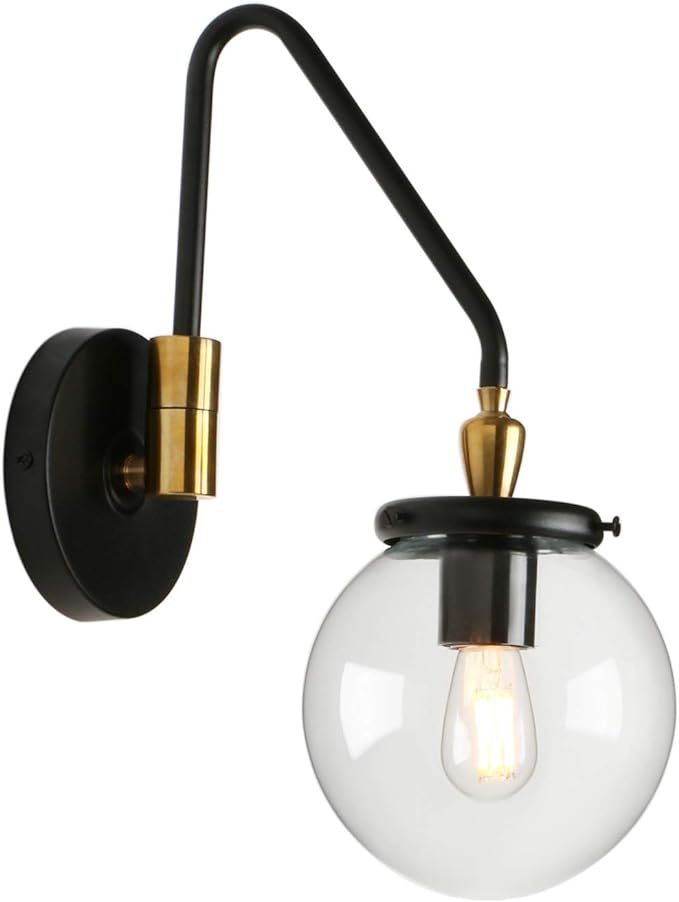 Pathson Industrial Swing Arm Wall Sconce Lighting, Adjustable Globe Wall Vanity Light for Bathroo... | Amazon (US)