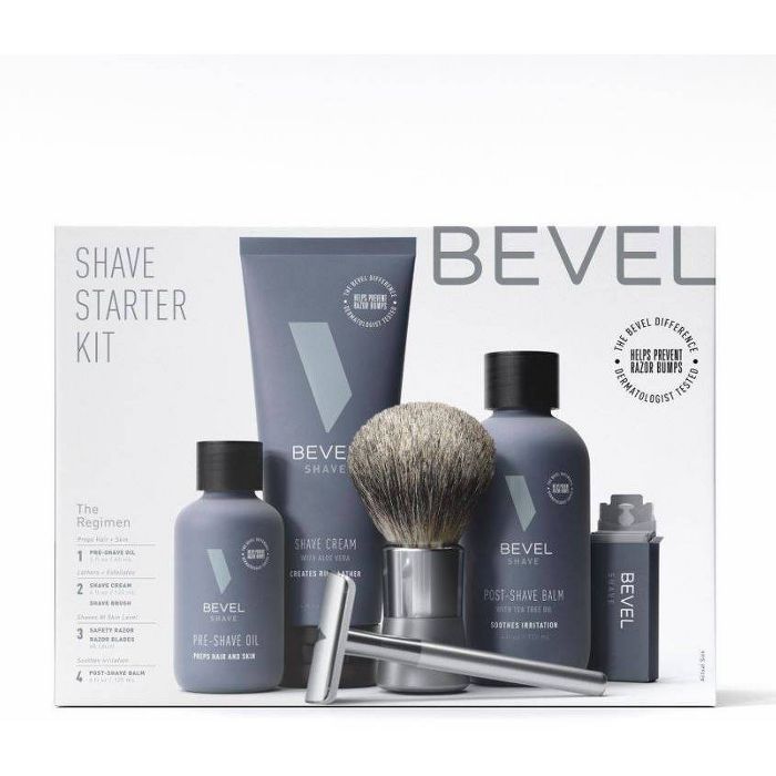 Bevel Men's Shave Kit - Safety Razor, Shave Brush, Shave Cream, Pre Shave Oil, Post Shave Balm an... | Target