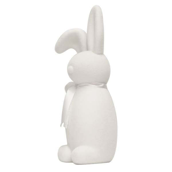Bunny Brights White Flocked Standing Bunny, 16" | At Home