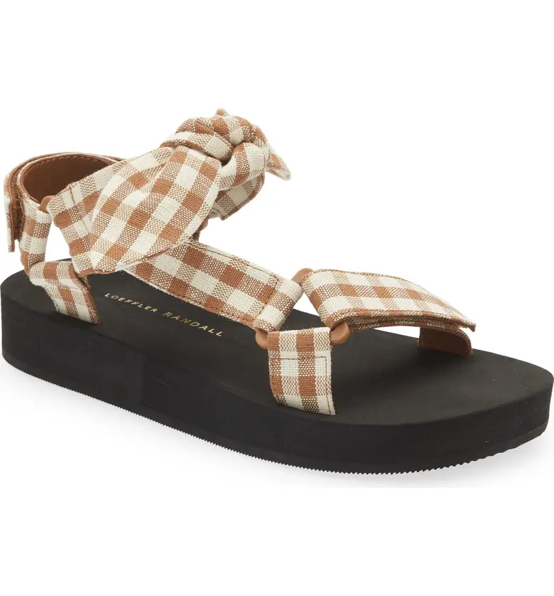 Loeffler Randall Maisie Gingham Ankle Strap Sandal | Nordstrom | Nordstrom