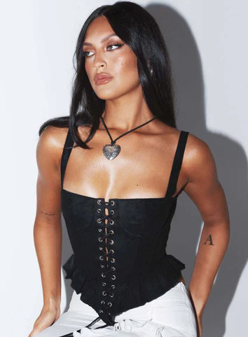 Cuatro Corset Top Black | Princess Polly US