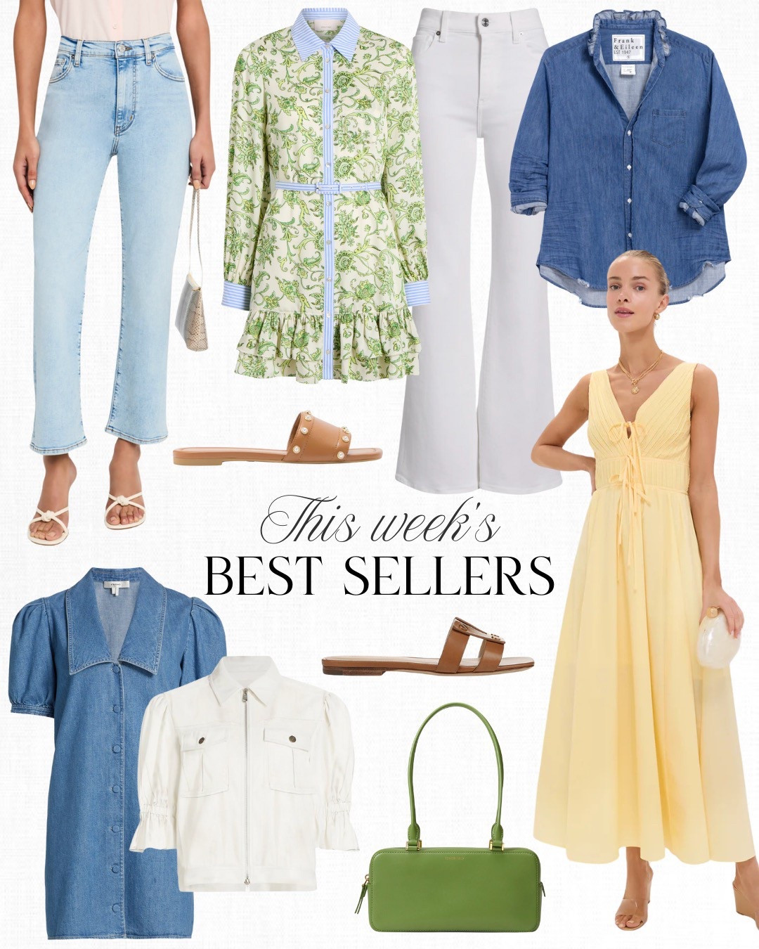 The Friends & Family sales are here! This Cinq a Sept Holly jacket is a spring staple and looks good with literally everything. I am loving this new button-up with a ruffle collar from Frank & Eileen and have been wearing mine nonstop.