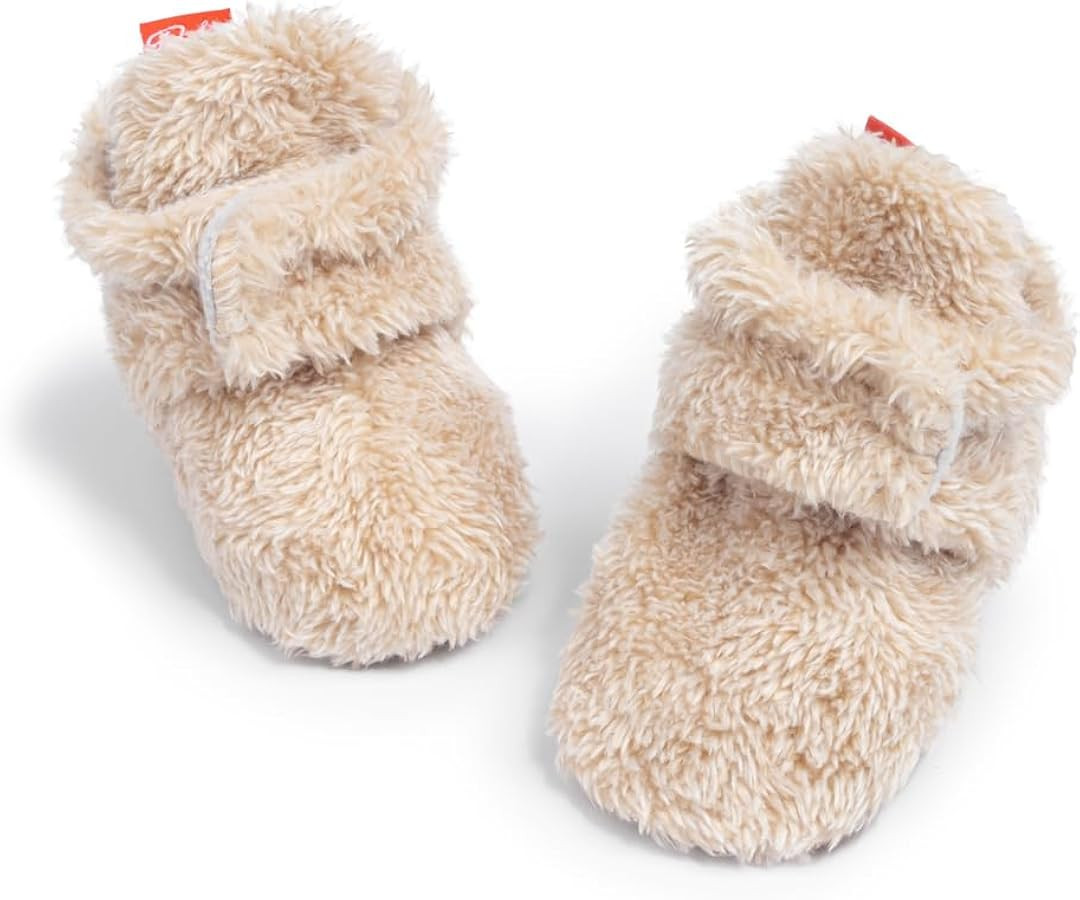 Babelvit Newborn Baby Boy Girl Soft Fleece Booties Stay On Infant Slippers Socks Shoe Non Skid Gr... | Amazon (US)