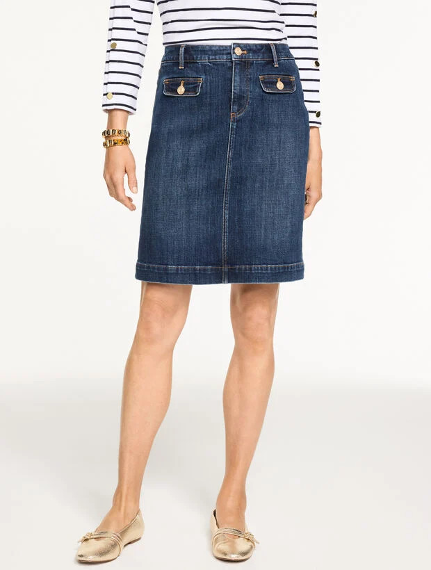 Denim A-Line Skirt - Adelaide Wash | Talbots