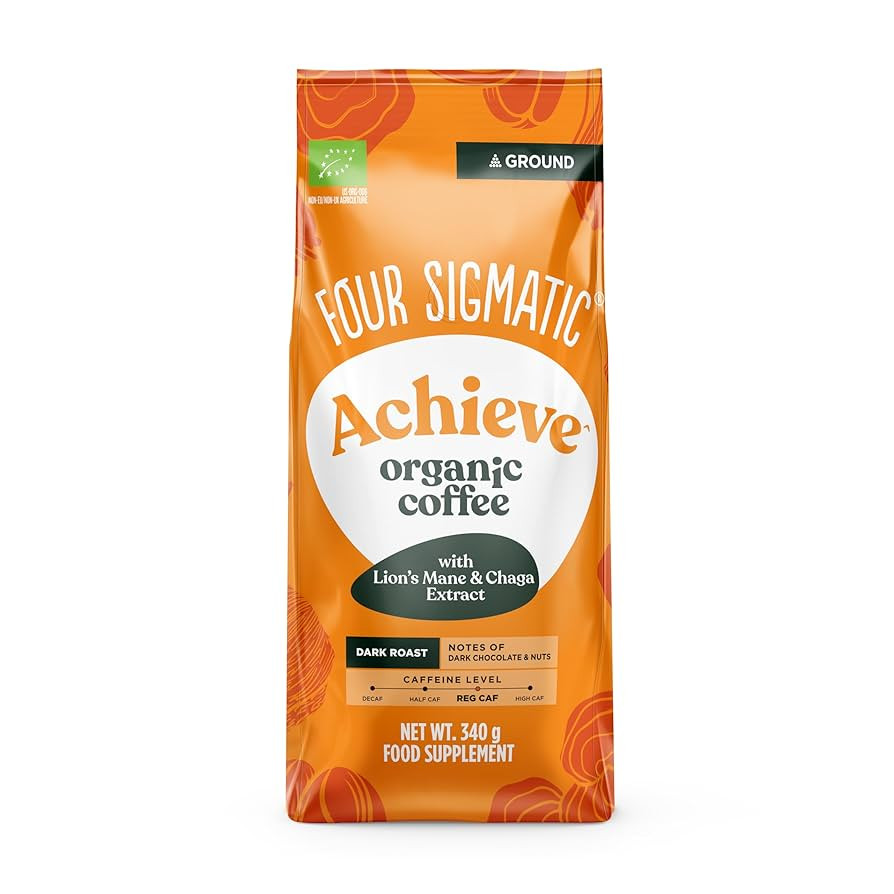 Four Sigmatic Focus Mushroom Coffee | Organic Ground Coffee with Lion's Mane Mushroom and Chaga f... | Amazon (US)