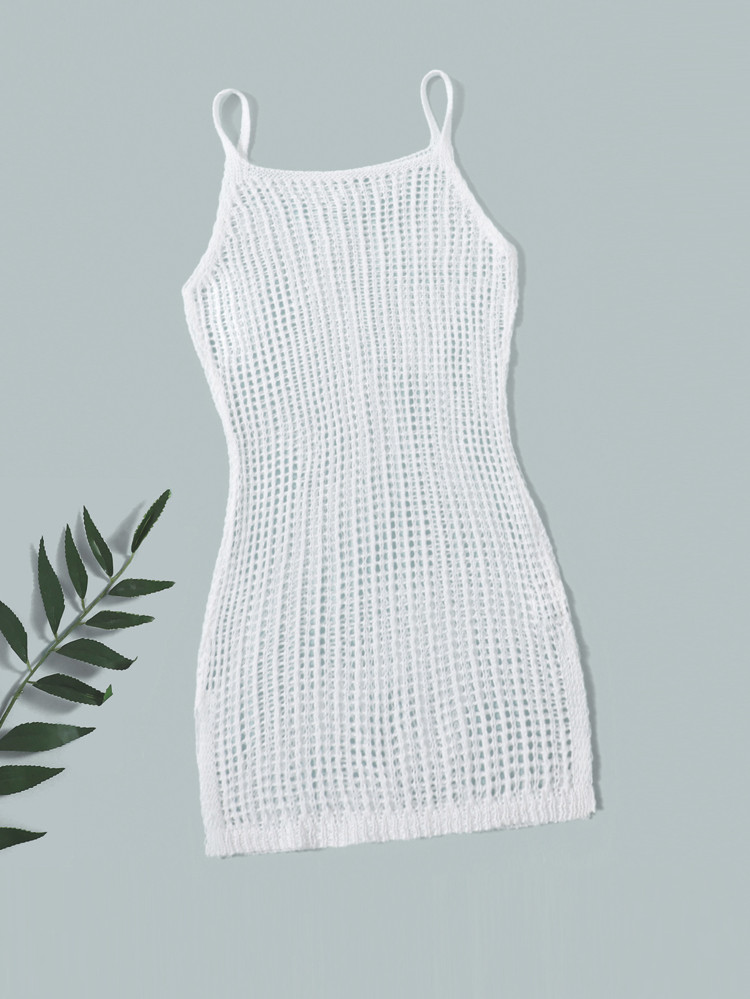 Girls Plain Knitted Cover Up | SHEIN