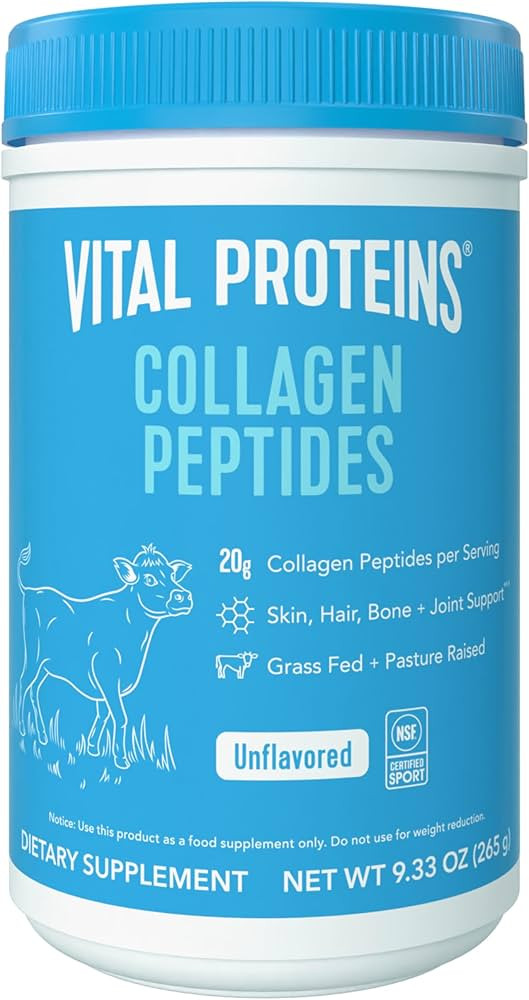 Vital Proteins Grass Fed Collagen Peptides Powder, Supports Hair, Skin, Nails, Bones, and Joints ... | Amazon (US)