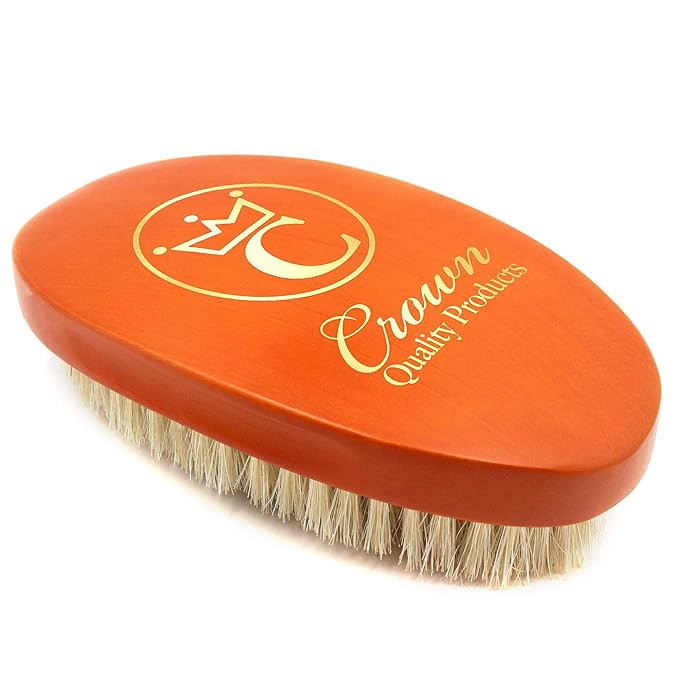 Crown Quality Products “The Original” Curved Wave Brush - Cognac Body, 100% Extra-Soft "Silk"... | Amazon (US)