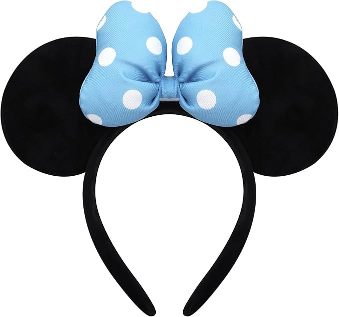 Handmade Mouse Ears Headband for Women and Ladies, Polka Dot Bow Minnie Ears Costume Accessories | Amazon (US)