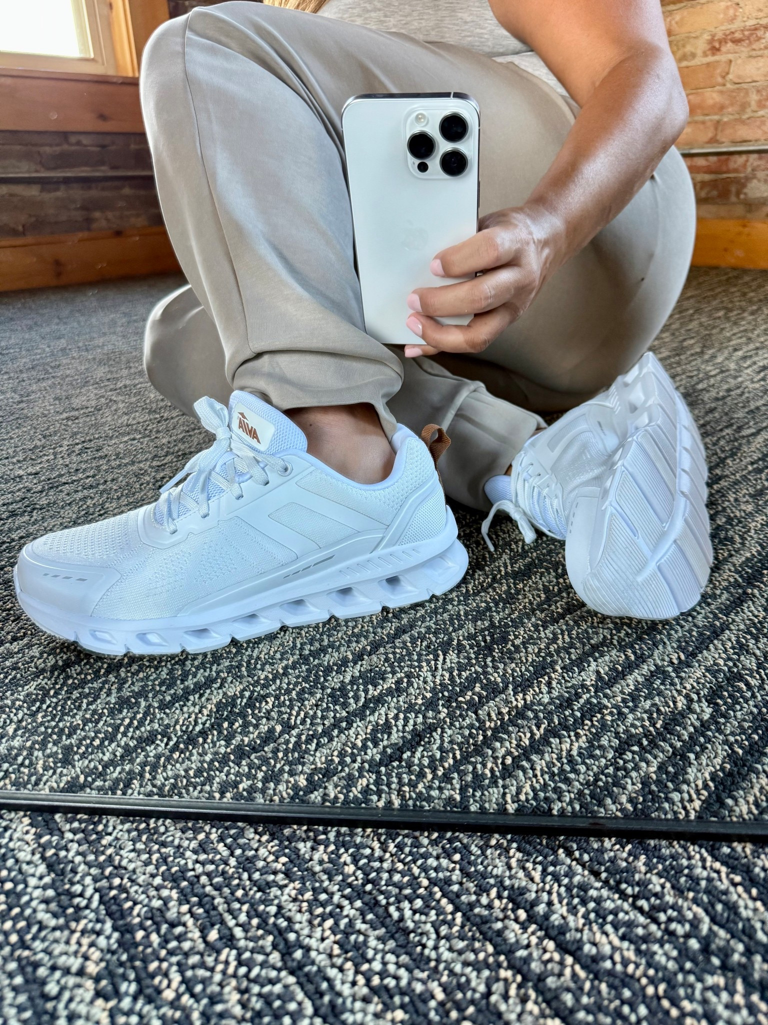 #WalmartPartner 👟 These Walmart Fashion sneakers are a total win — only $28.98! Cushioned, lightweight, and a perfect look-alike style that goes with everything from joggers to a bodysuit + cardigan. (Curious how long I can keep them white 😅) Loving the brown detail on the back for that extra elevated touch. Affordable, comfy, and chic. 💙 @walmartfashion #WalmartFashion

#LTKBump #LTKFindsUnder50 #LTKStyleTip