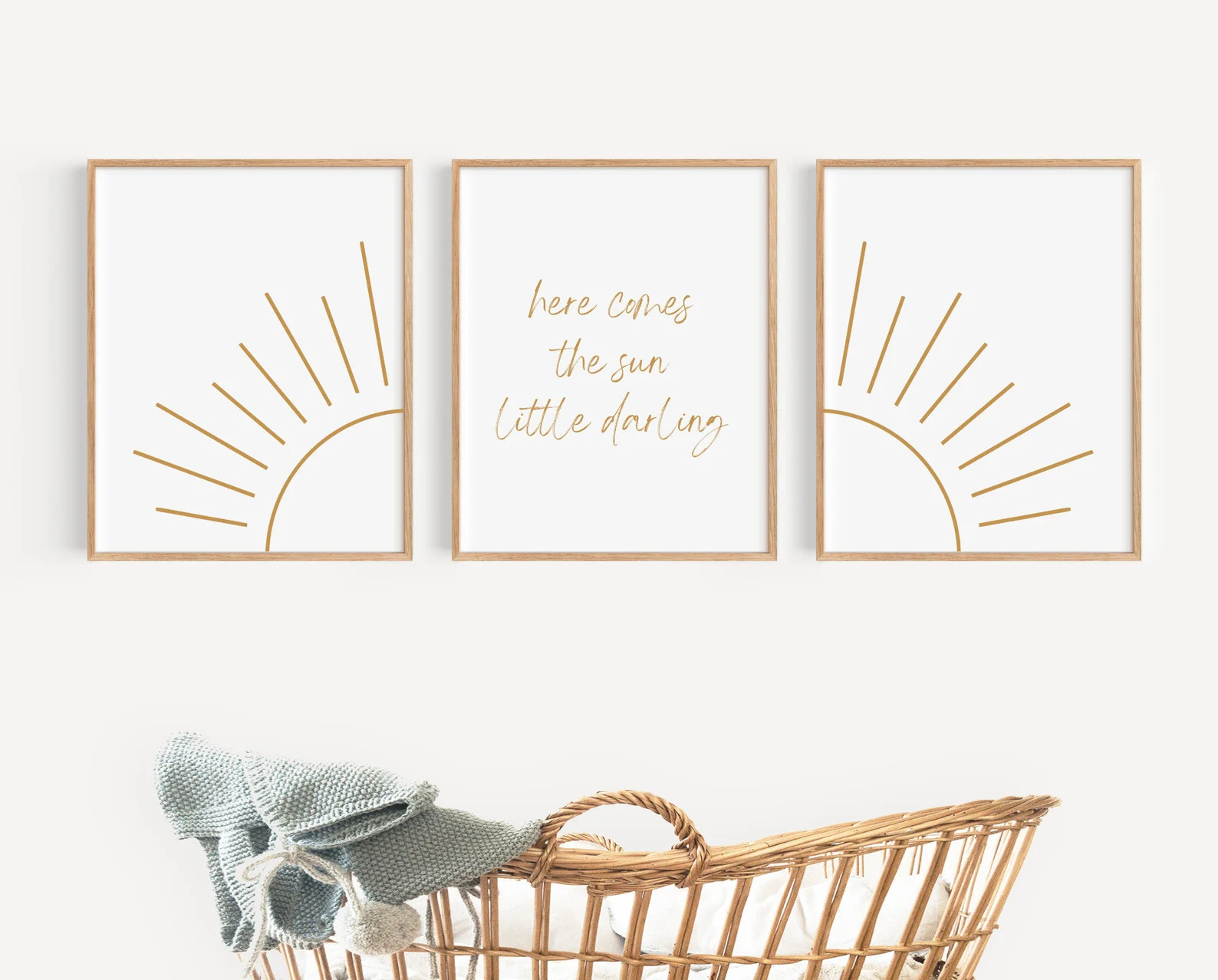 NURSERY WALL ART  Here Comes the Sun Nursery Decor Boho - Etsy | Etsy (US)