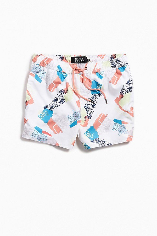 Native Youth Effervescent Swim Short - White 34 at Urban Outfitters | Urban Outfitters (US and RoW)