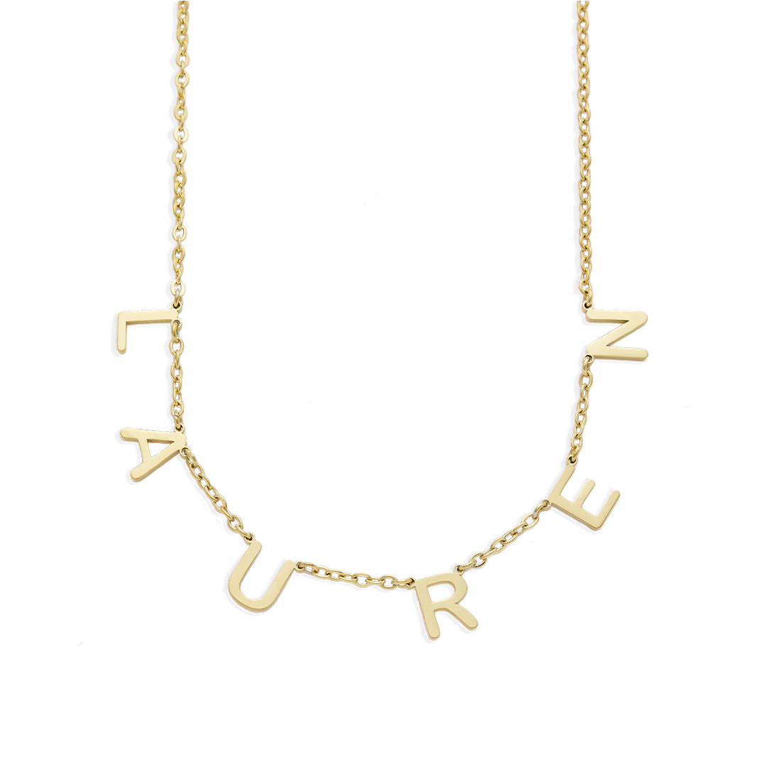 Custom Letter Name Necklace | Mint & Lily