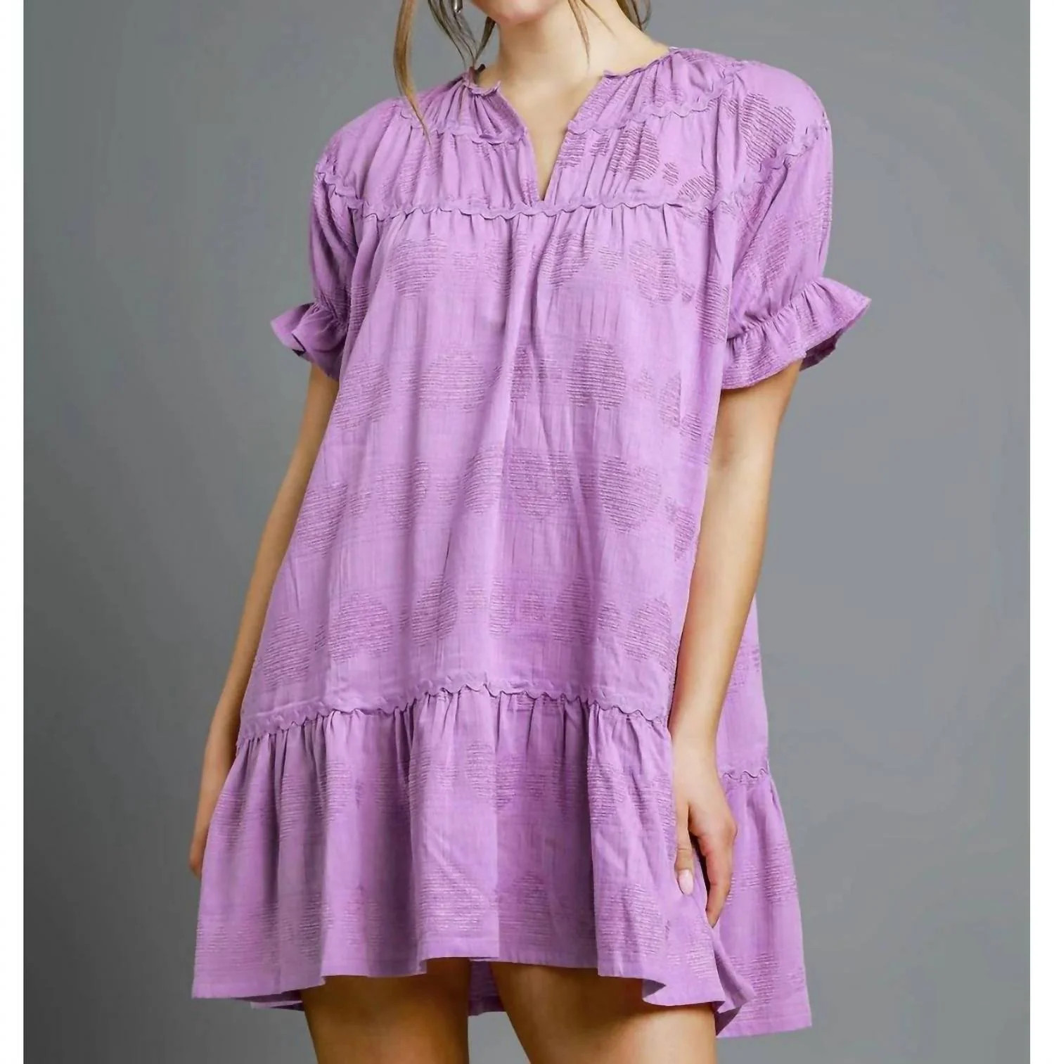 Heart Ric Rac Dress In Lavender | Shop Simon