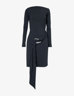 Carabiner Belted Stretch-Woven Midi Dress | Selfridges